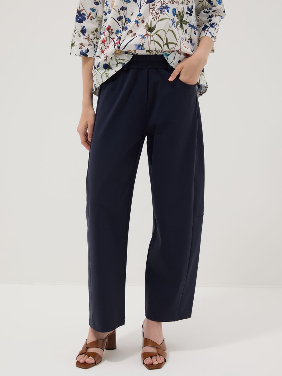 Blaue Hose aus Stretch-Baumwolle_1
