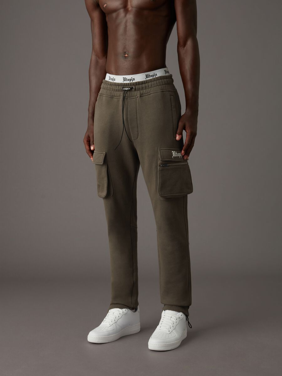 Military Green Cargo Joggers_1