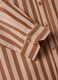 Camicia marrone a righe in popeline di puro cotone regular fit_1