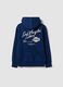 Sweatshirt azul com capuz em mistura de algod&atilde;o com estampado Lakers para rapaz_1