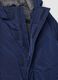 Navyblaue wattierte Jacke mit Kapuze_2