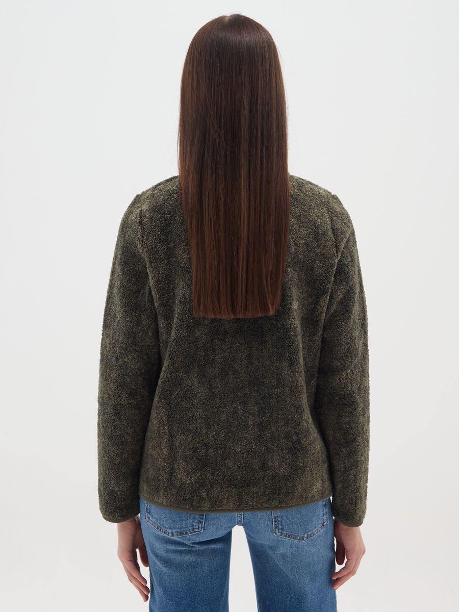 Green Regular Fit Zip Hoodie_2