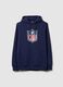 Sudadera con capucha azul de algod&oacute;n mixto con logo NFL_4