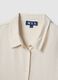 White viscose-linen blend shirt, regular fit_5