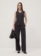Black viscose-blend straight-leg trousers_0