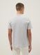 Grey pure cotton regular fit V-neck T-shirt_2