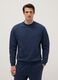 Regular fit blue cotton-blend crewneck sweatshirt_0