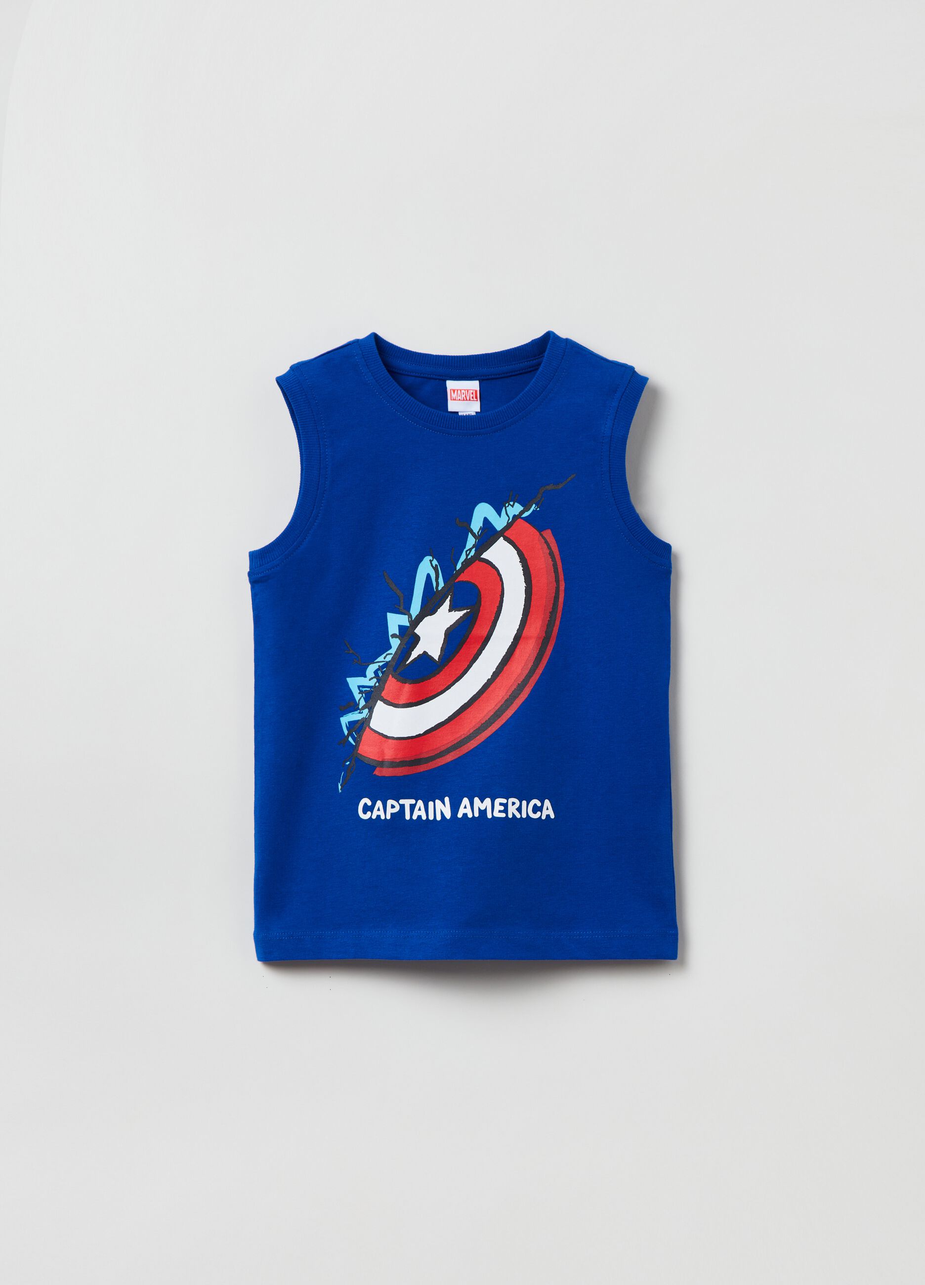 Camiseta de tirantes con estampado Capitán América