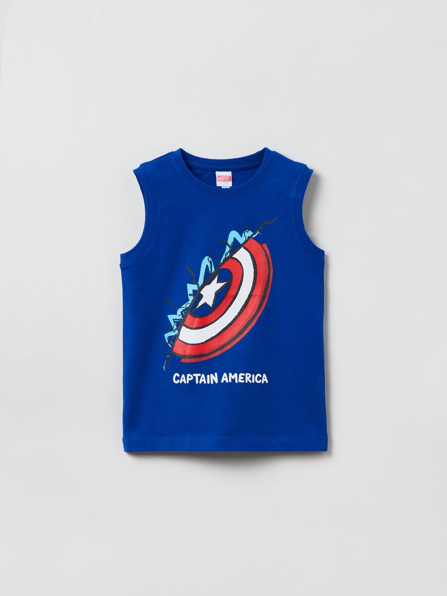 Camiseta de tirantes con estampado Capitán América_0