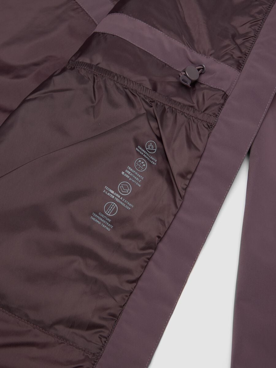 Water-repellent, breathable padded purple parka with hood ALTAVIA STUDIO_8