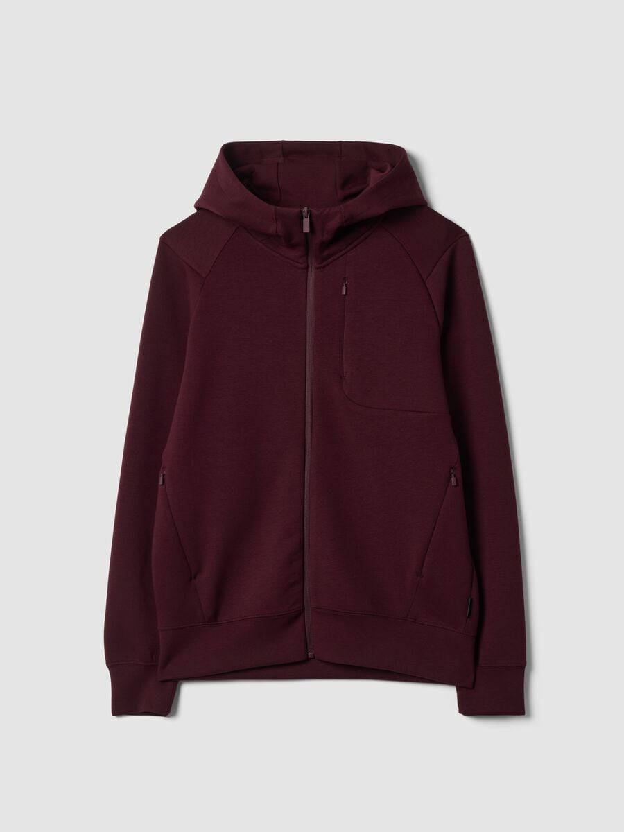 Breathable red full-zip in 2-Way Stretch fabric_4