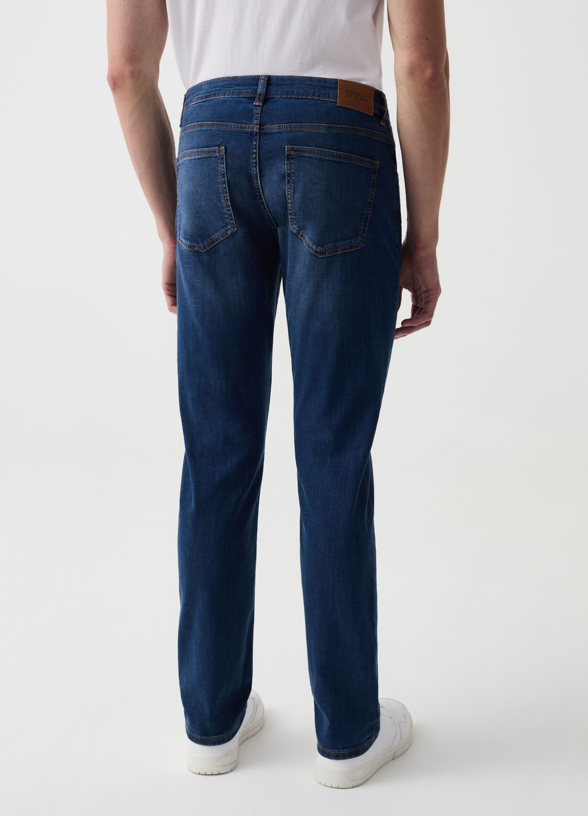 Faded, slim-fit stretch jeans