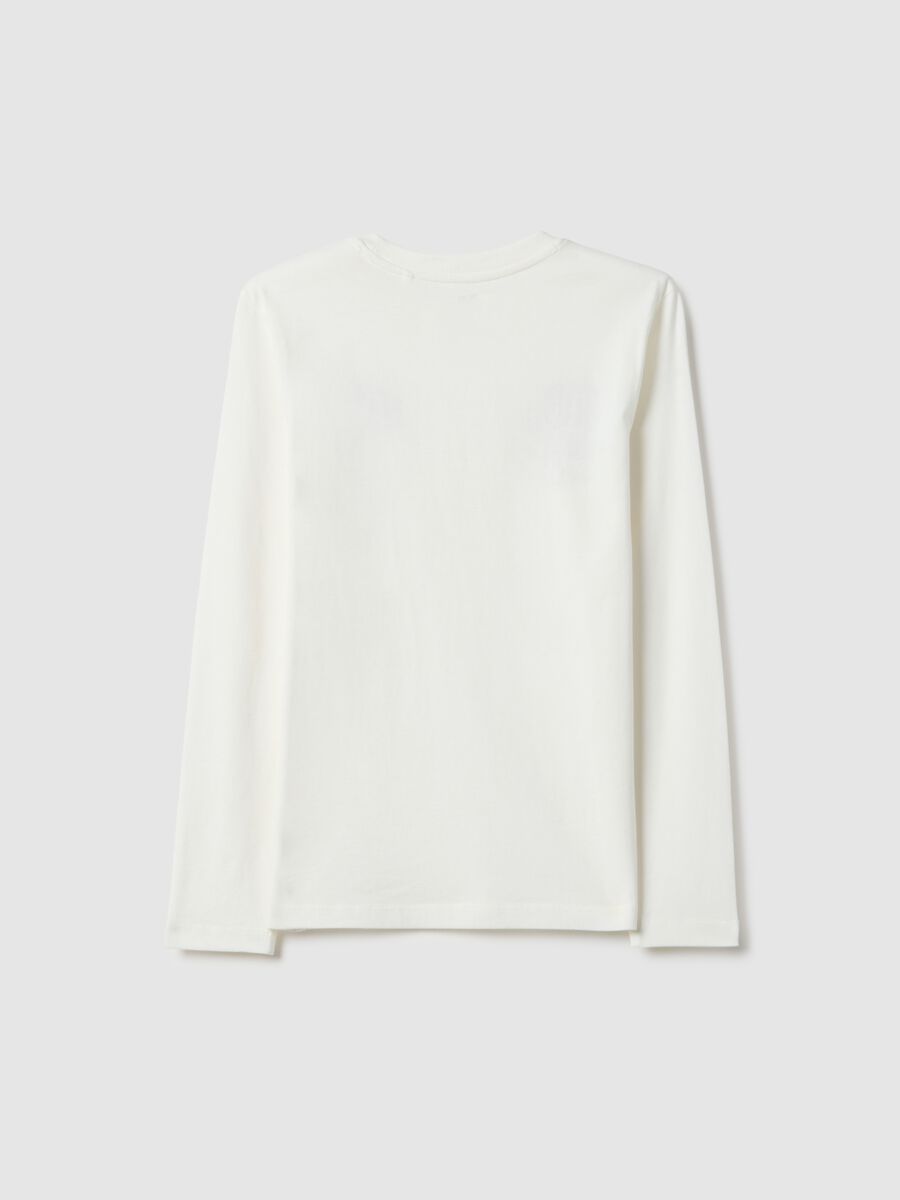 White pure cotton regular fit t-shirt for boys_4