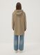 Lange beige Jacke mit Kapuze und Rei&szlig;verschluss_3