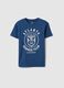 Boys' regular fit pure cotton blue t-shirt with print_3