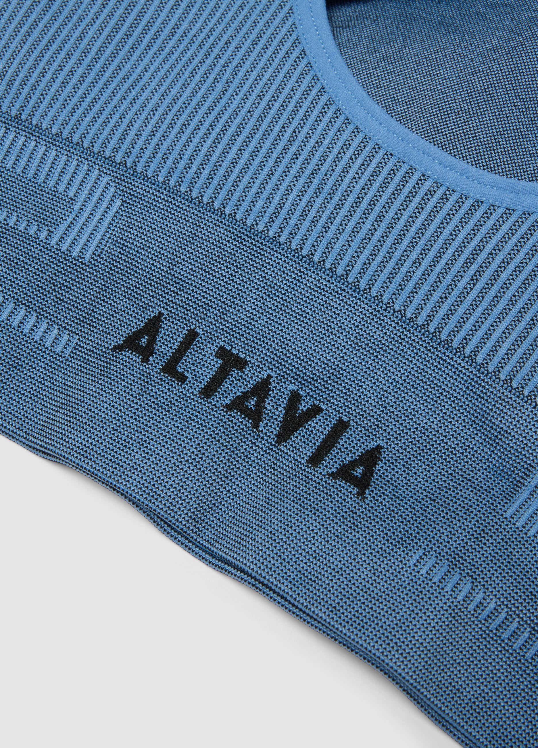 Top tecnico blu in tessuto elasticizzato traspirante ALTAVIA