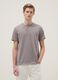 Graues T-Shirt aus reiner Baumwolle, regular fit, mit Henley-Kragen_0