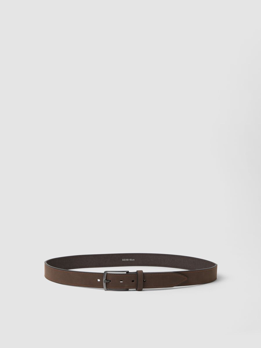 Brown belt with pin buckle_0