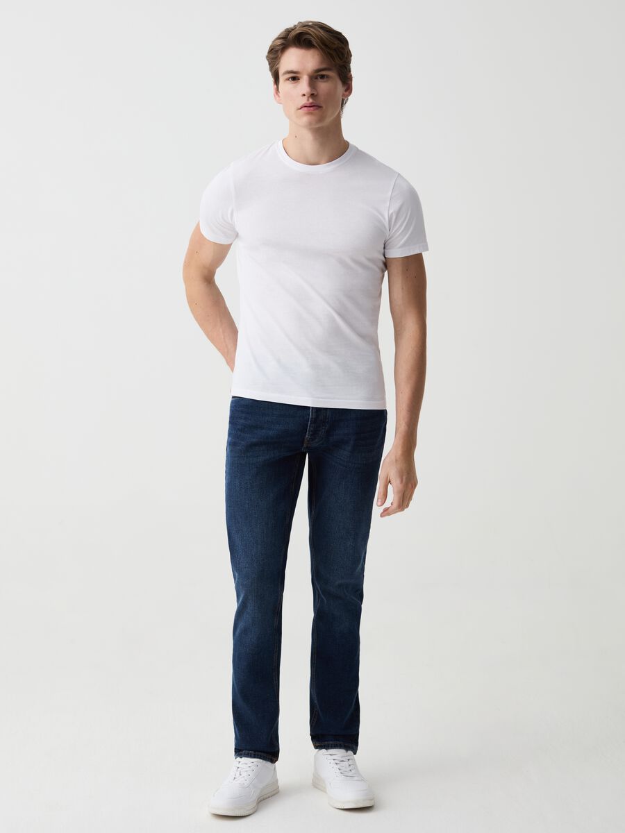 Slim-fit jeans with discolouring_0