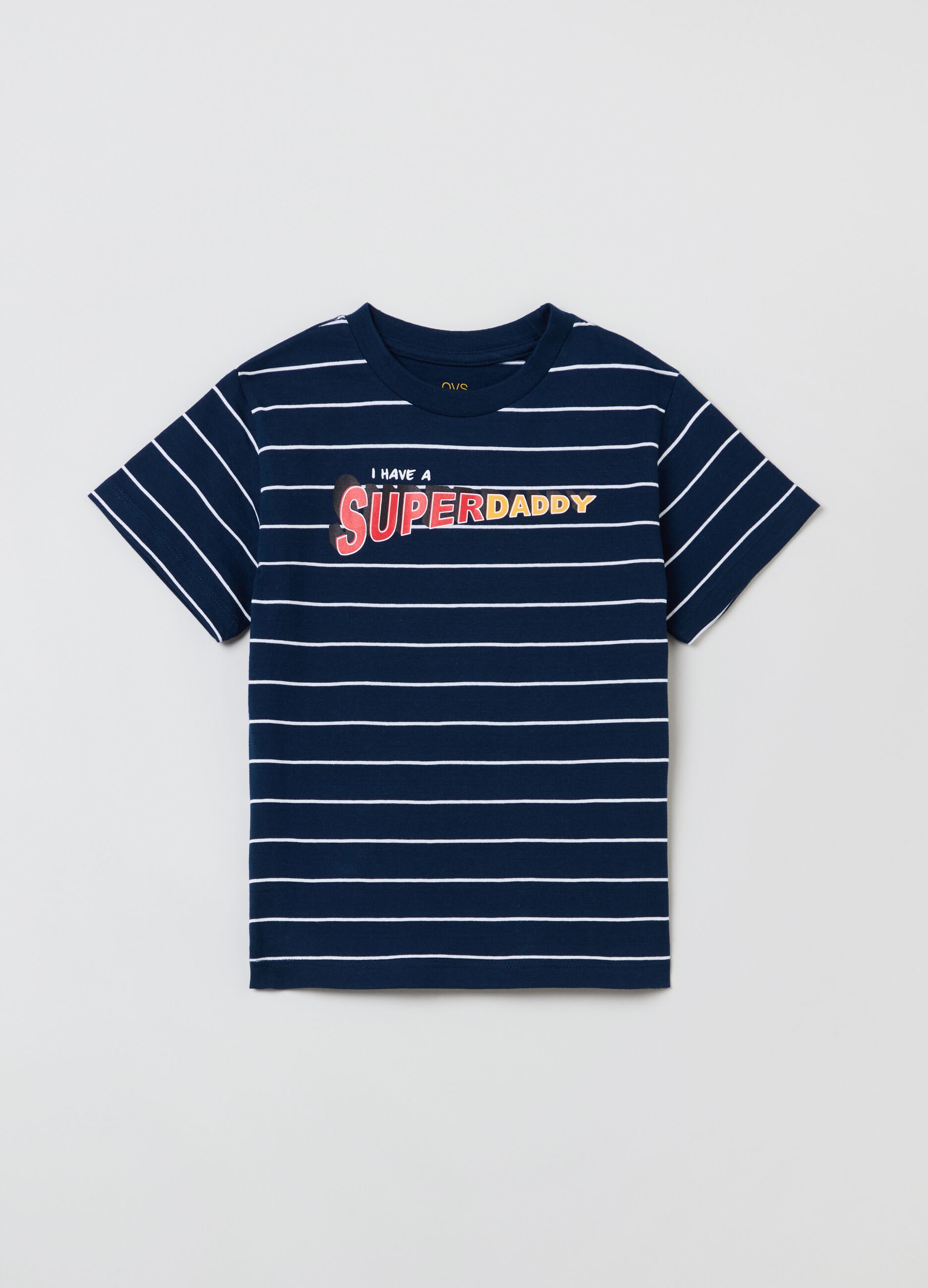 Striped T-shirt with Father’s Day print
