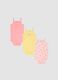 Sleeveless multicolour cotton bodysuit tripack for baby girls_0