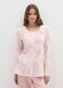 Pink pure cotton regular fit pyjamas with buttons_1