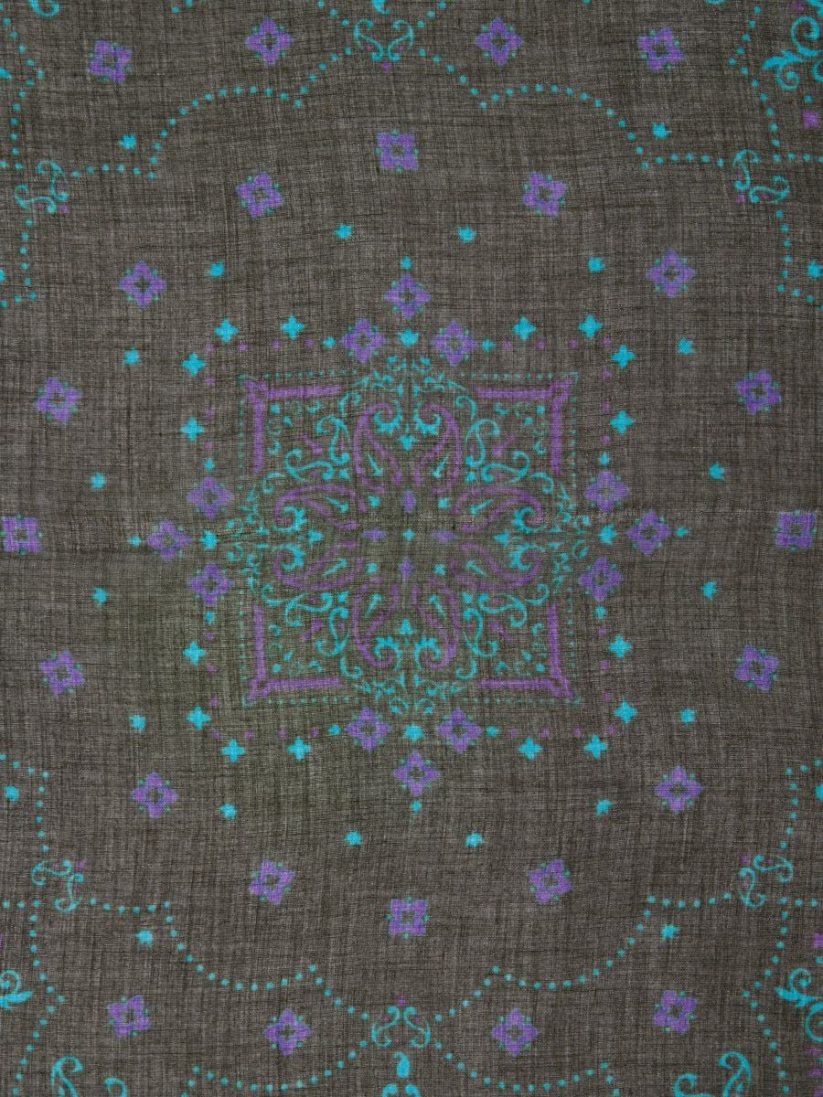 Green wool-blend paisley print scarf_1
