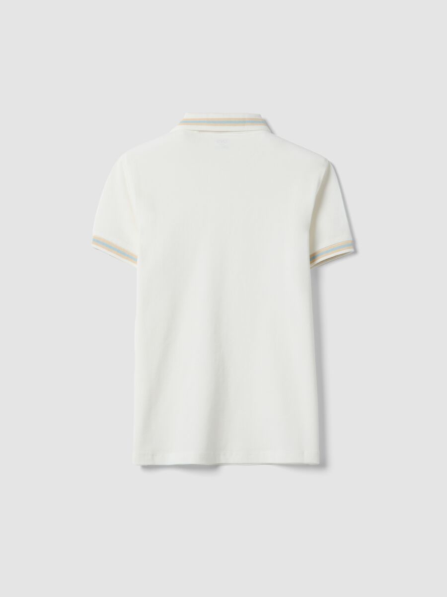 Boys' regular fit pure cotton white polo_4