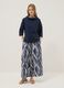 Blue viscose-blend palazzo trousers_0