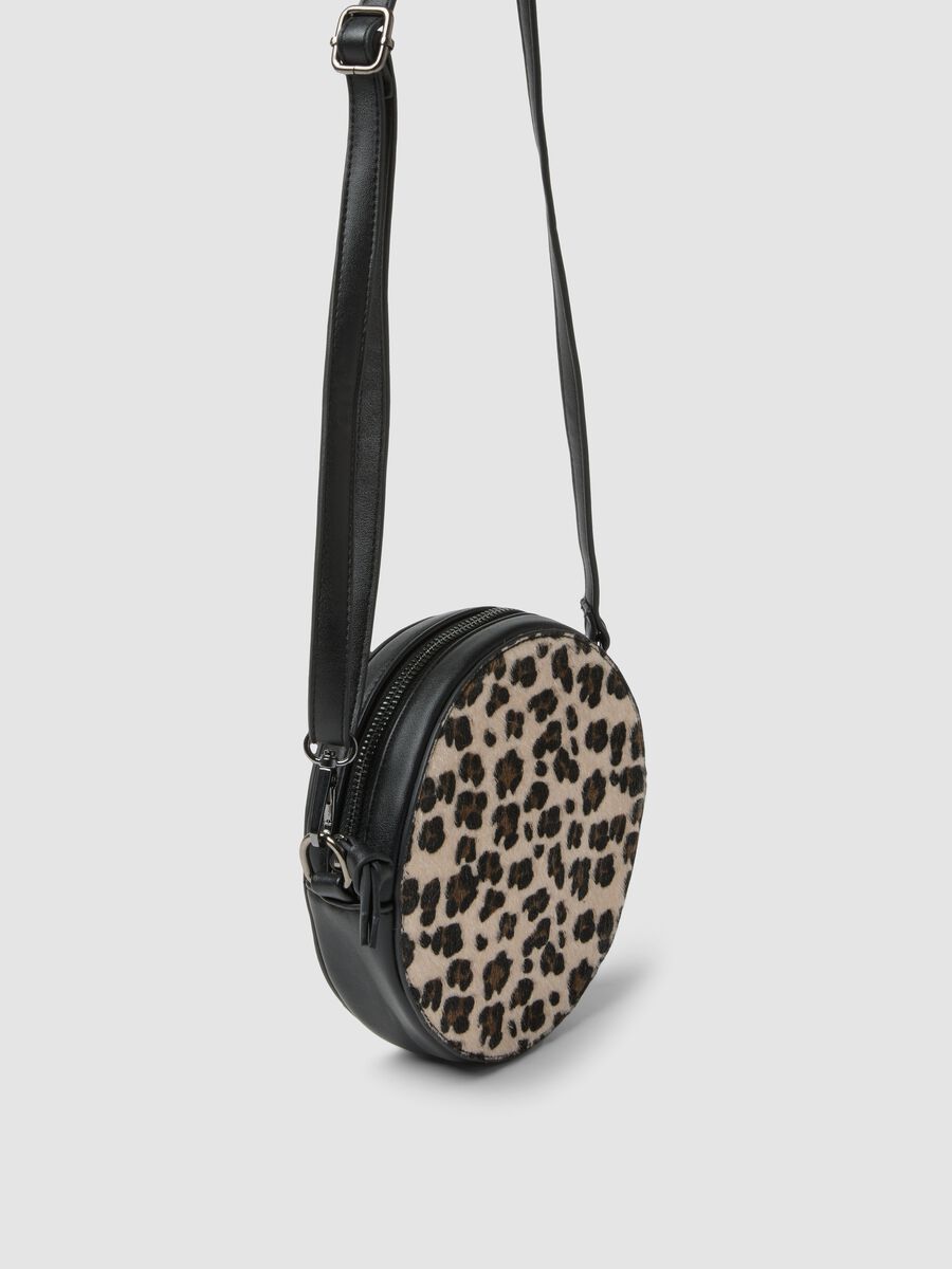 Beige round animal print bag_1