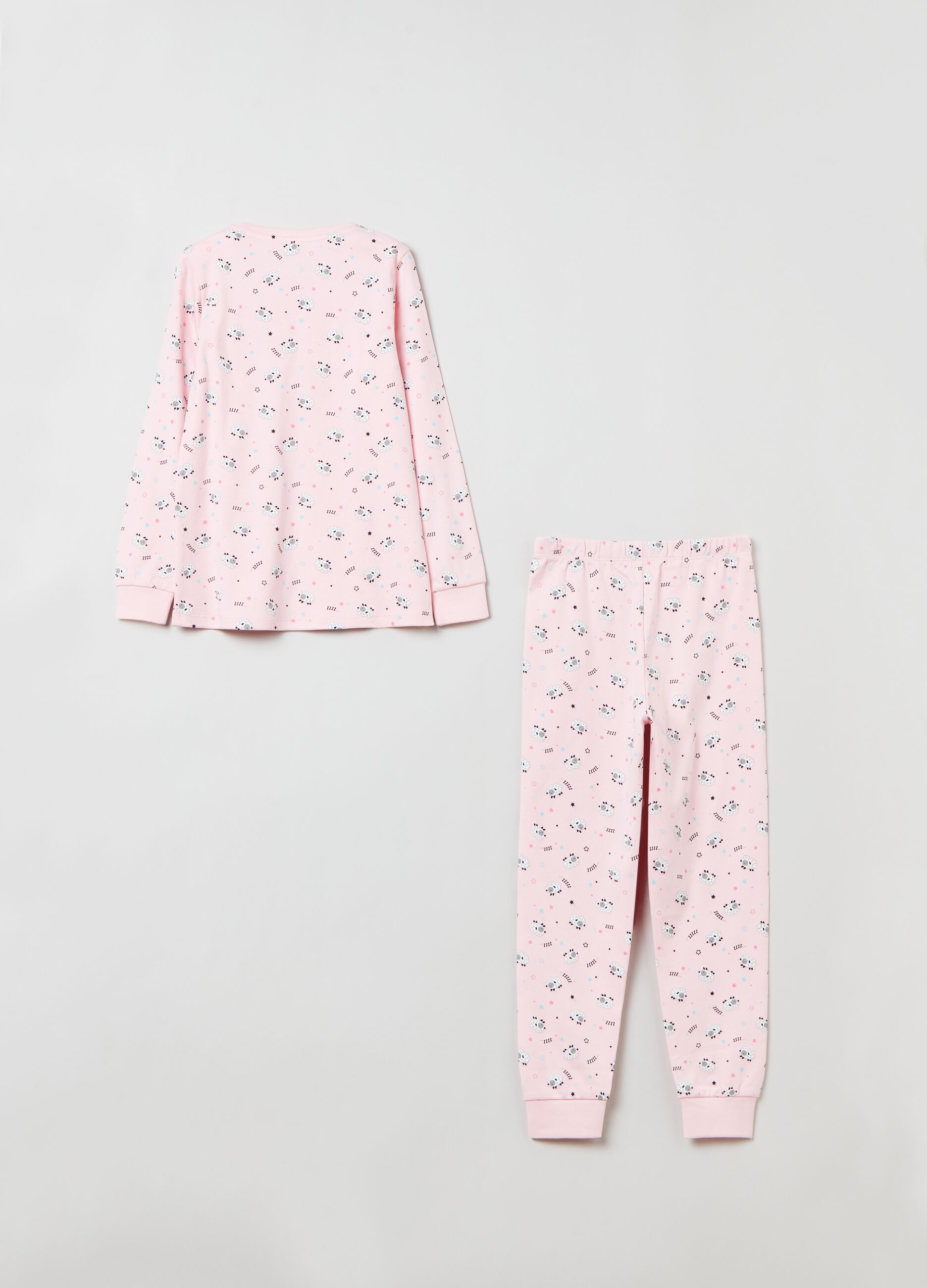 Long pyjamas with small stars and sheep pattern_1