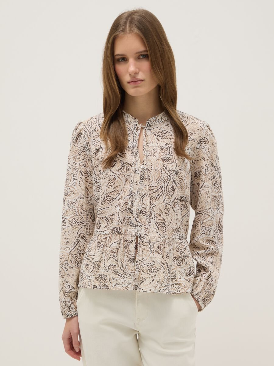 Multicolour pure cotton regular fit shirt with pattern_0