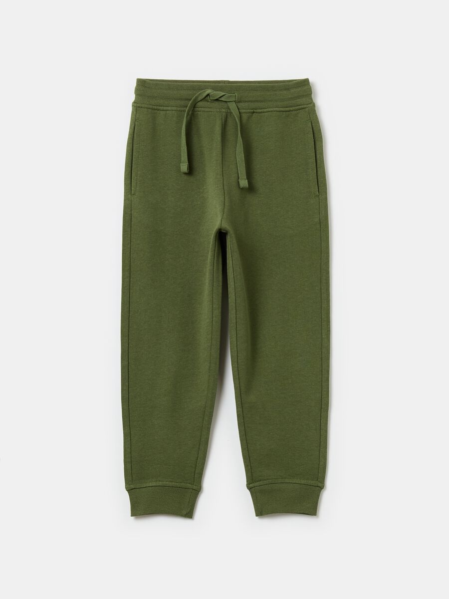 Cotton joggers with drawstring_0