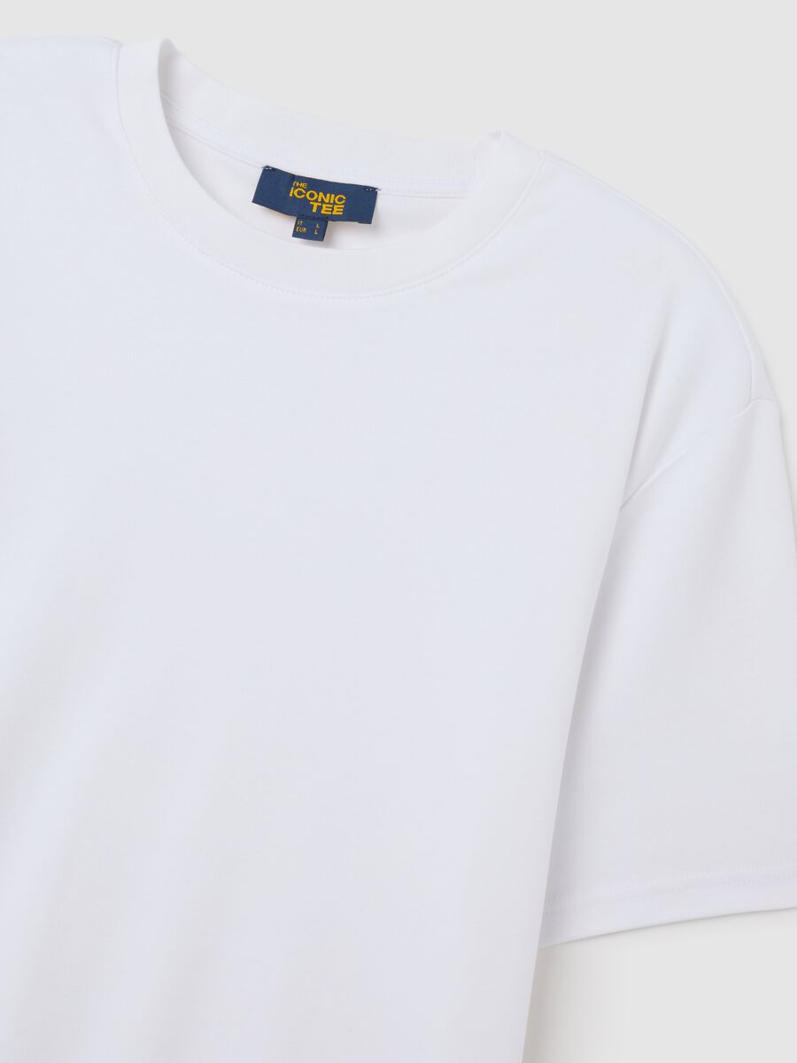 White pure cotton t-shirt relaxed fit_6