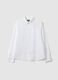 Boy's white cotton-linen blend shirt with regular fit_3