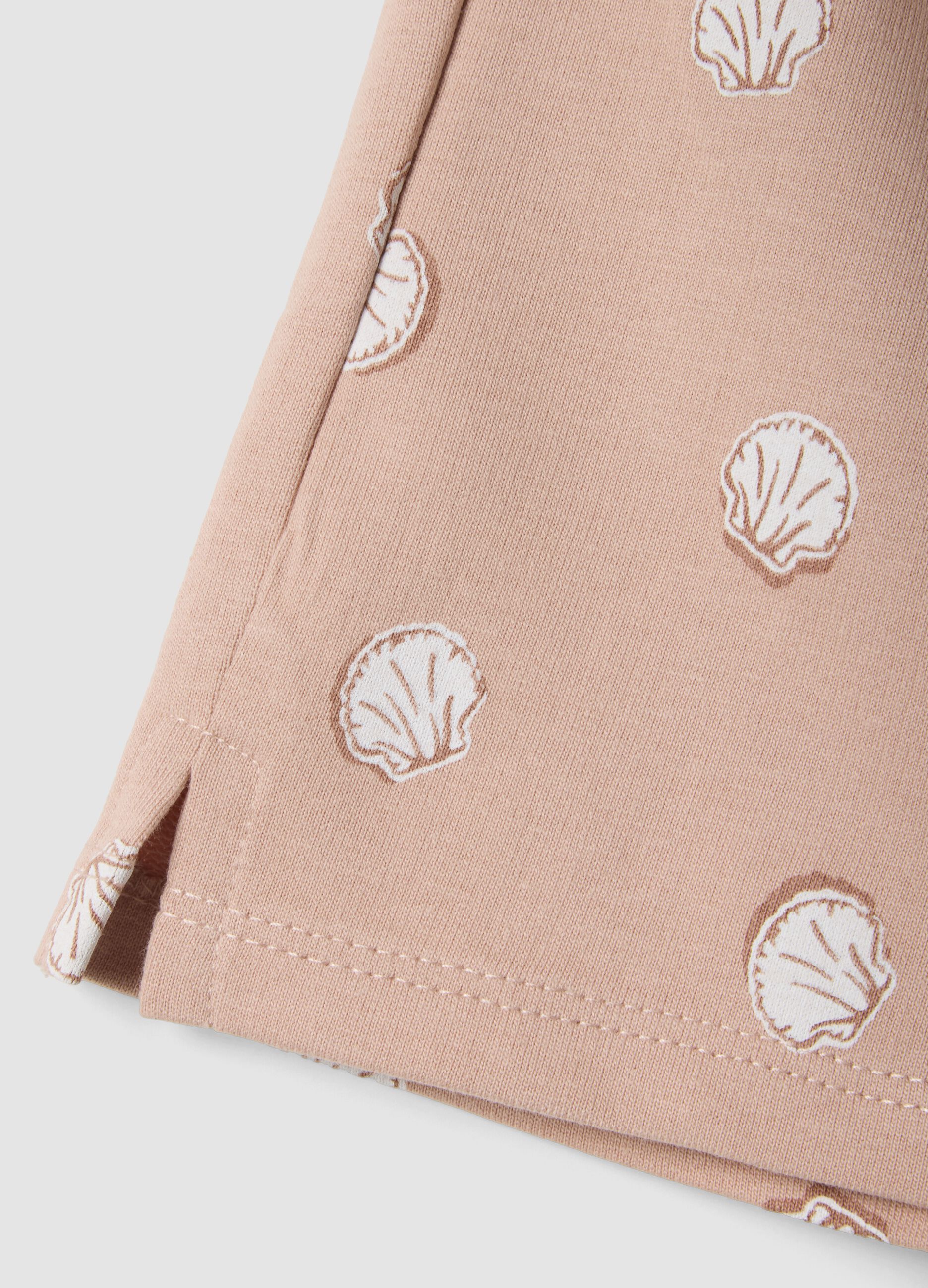 Cal&ccedil;&otilde;es cor-de-rosa em algod&atilde;o puro para menina com bolas