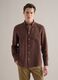 Brown pure linen long-sleeve shirt regular fit_2
