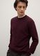Purple crew neck pullover in pure lambswool regular fit_0