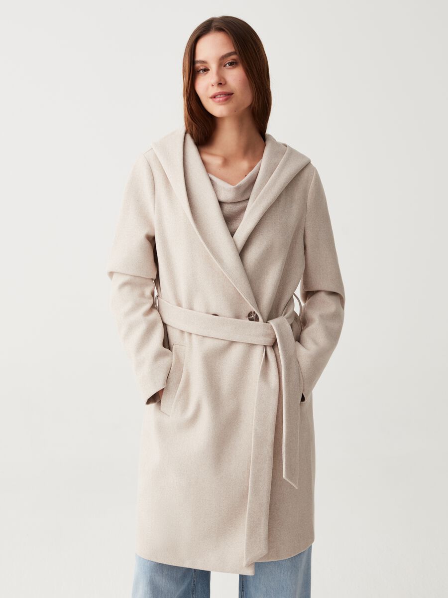 Long double-breasted coat with hood_1