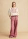 Beige pure cotton shirt with floral embroidery_2