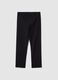 Girls' black cotton blend skinny leggings_1