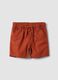 Orange Shorts aus reiner Baumwolle f&uuml;r Jungen, Regular Fit, mit Kordelzug_0