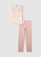 Pink pure cotton regular fit pyjamas with buttons_4