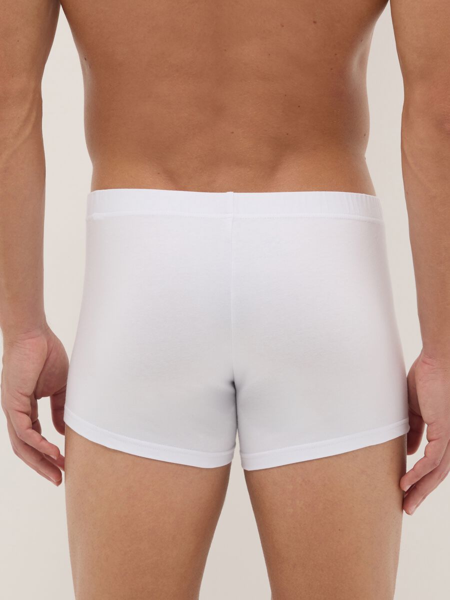 Multipack of white boxer shorts in stretch cotton regular fit_2