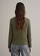 Green pure cotton regular fit pullover with cable knit_3