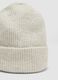 Natural ribbed stretch wool beanie_2