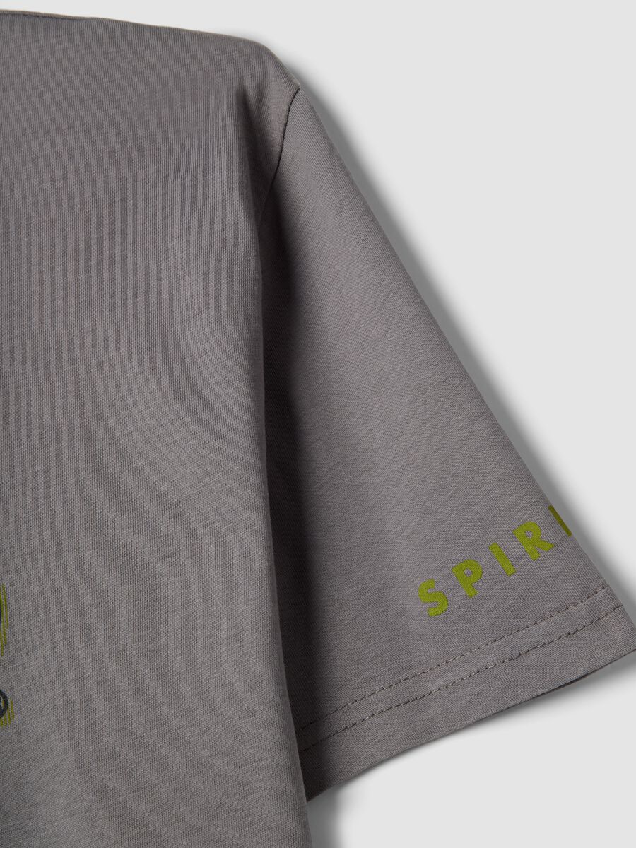 Grey pure cotton regular fit T-shirt with Jeep print_5