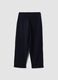 Pantaloni blu in viscosa e lyocell elasticizzato regular fit per bambino_1