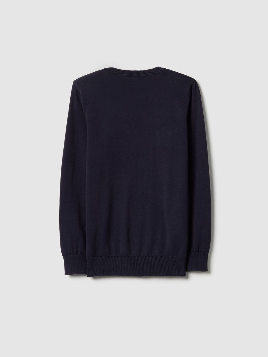 Blue pure cotton pullover regular fit for kids_4