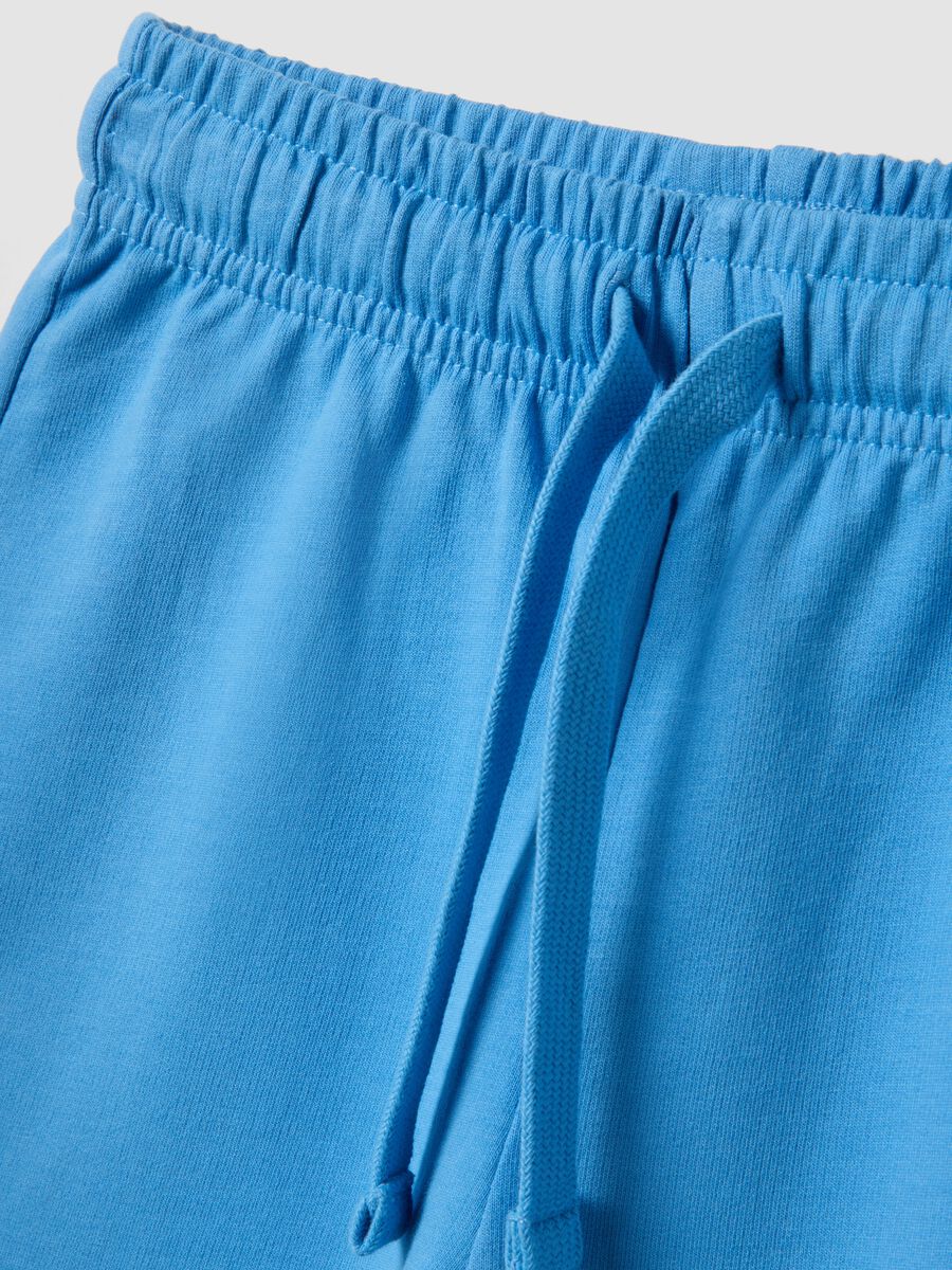 Blue pure cotton regular fit children's shorts_2